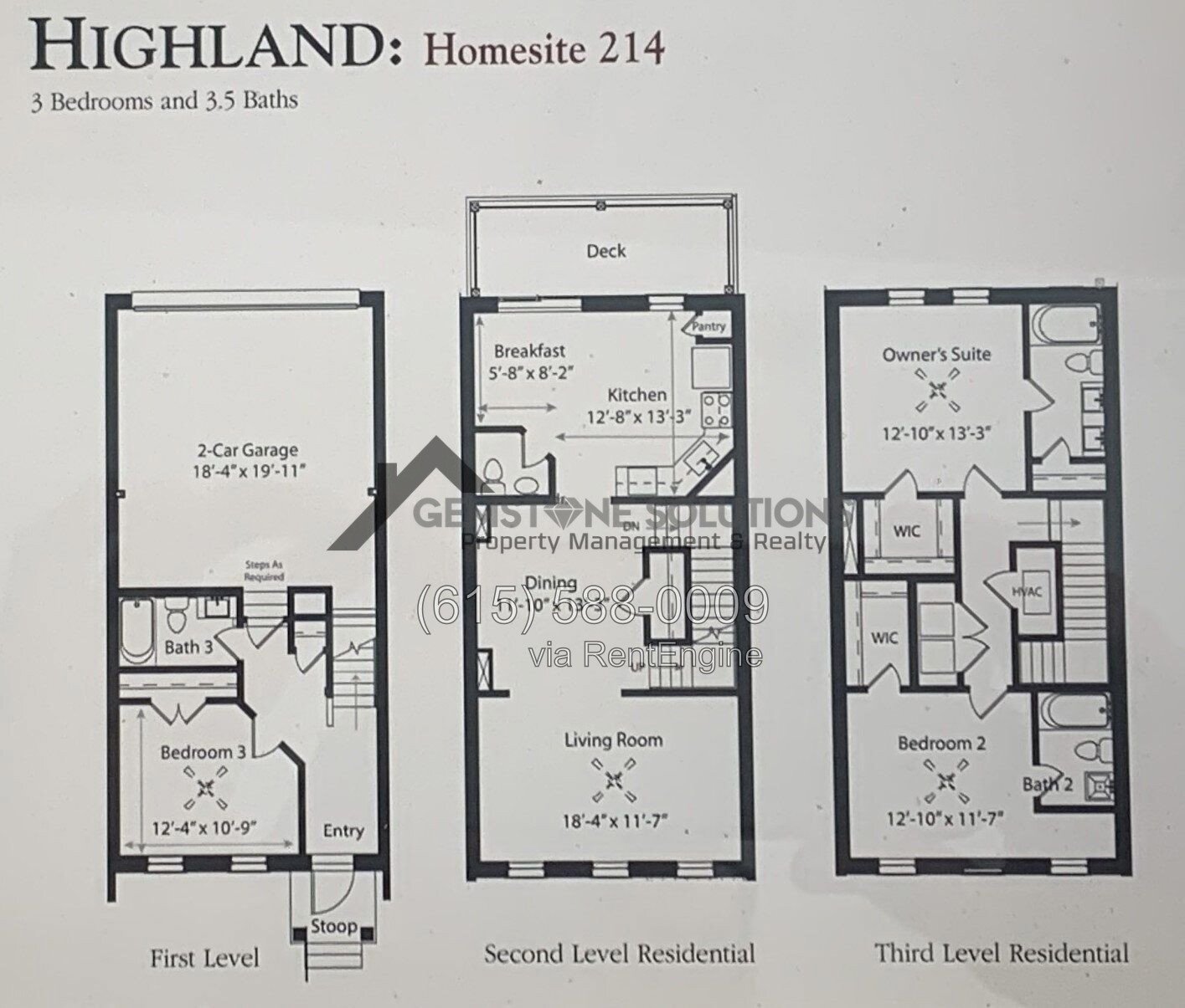 Modern Tollgate Village Townhome – 3 bedrooms, 3.5 Bathrooms in 3 Levels property image